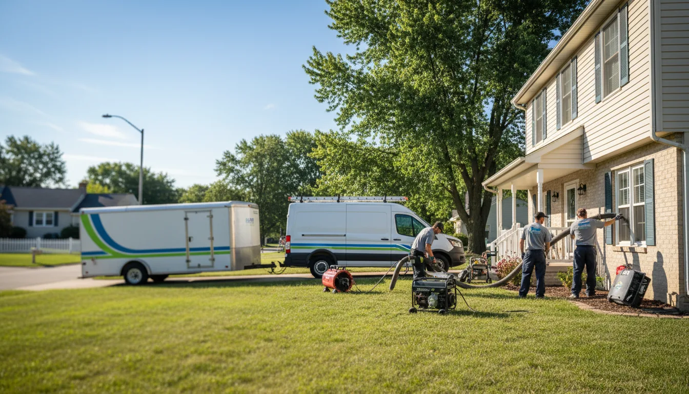 Flooded Basement Restoration And Cleanup With Repair in Thornton, IL near me
